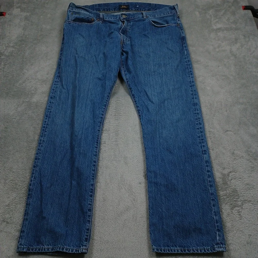 Polo Ralph Lauren Jeans Mens 40x32 Blue Denim Hampton Relaxed Straight Casual